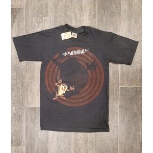 Taz Tasmanian Devil Shirt Youth XL Black Looney Tunes Single Stitch